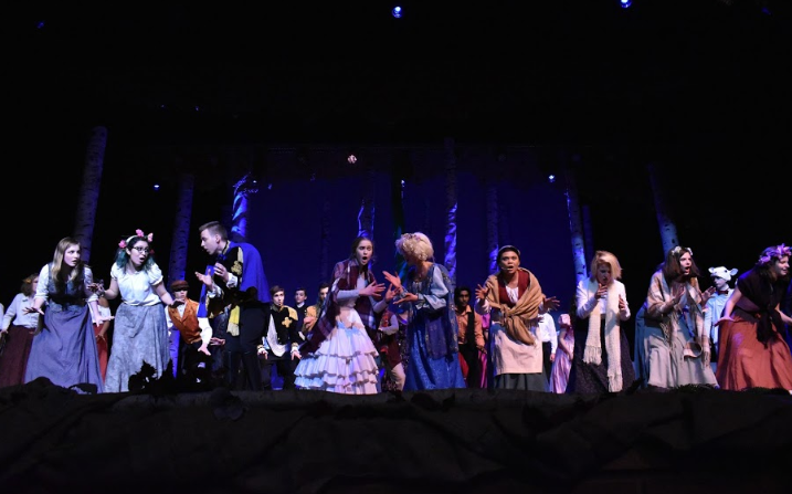 The cast of Into the Woods sings the finale. Photo by Andrea Prest.