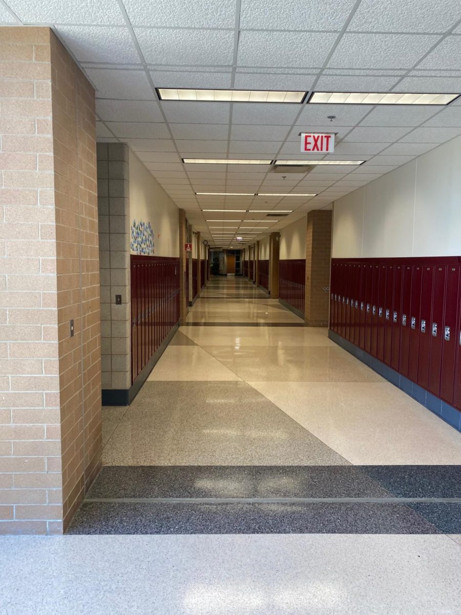 An empty hall on the second week of school