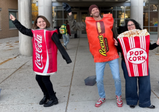 Northside’s Administrators dressed up as theater snacks. Their costumes were inspired by a 1950s movie theater advertisement shown before each movie to encourage customers to buy snacks.
