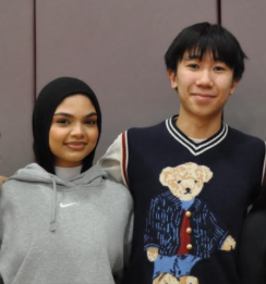 Co-Presidents of Pep Club Sadia Hussain & Jacky Bu
